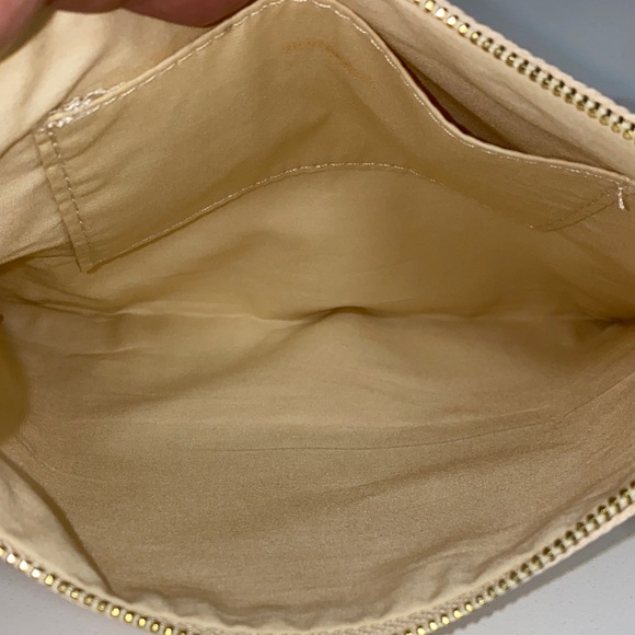 Burberry Cloth Tan Pouch with hand Strap